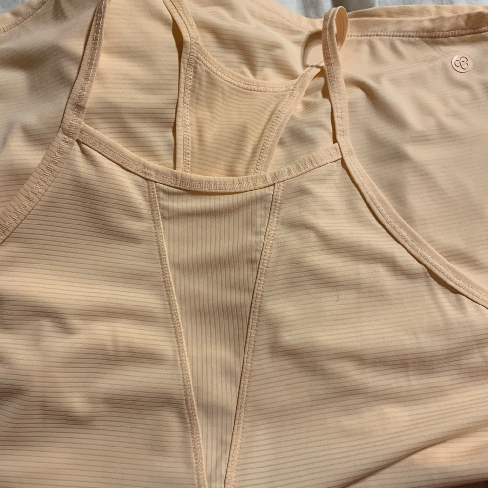 Zella striped racer back tank top